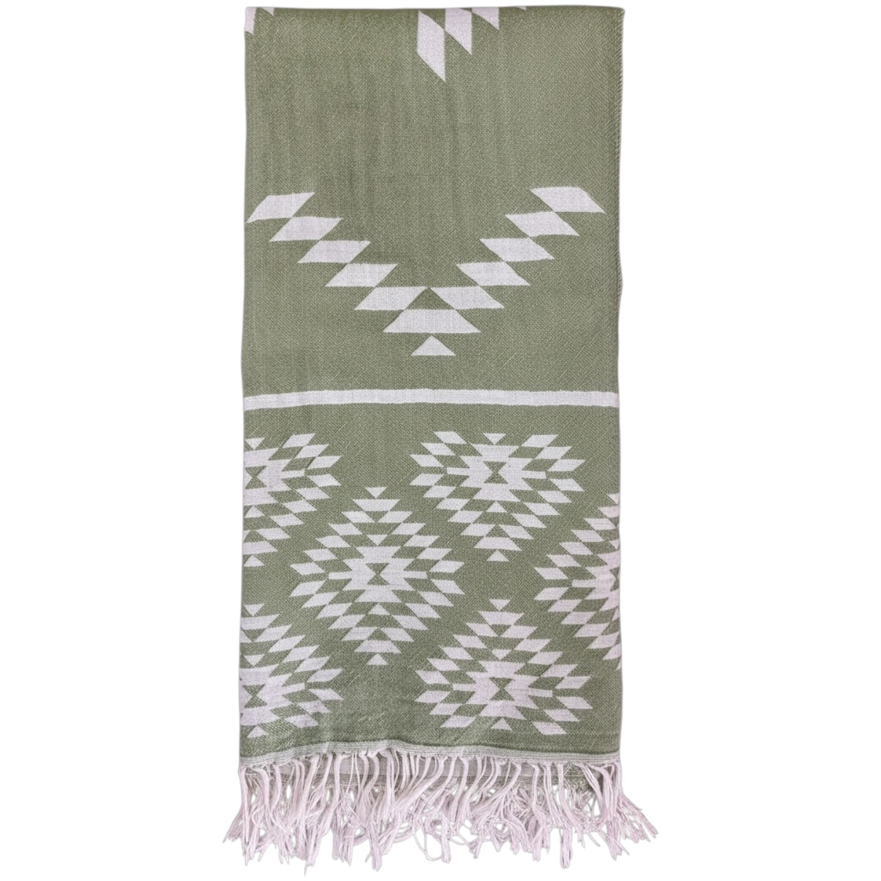 Green & White The Cotton Towel