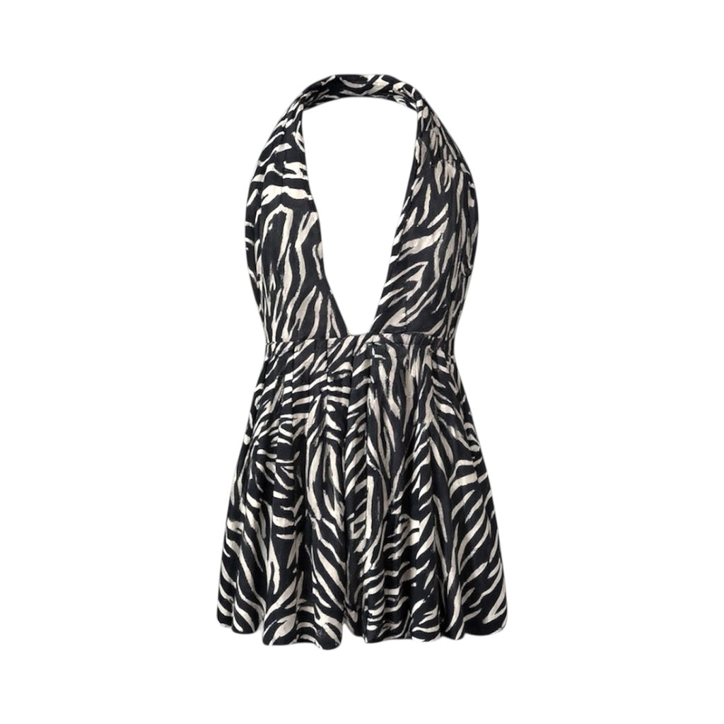 Summer Halter Black/White Dress