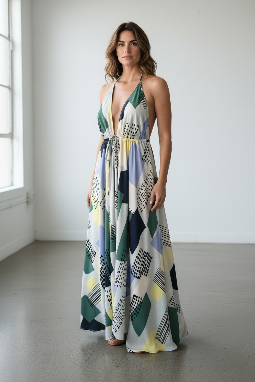 Resonate Long Satin Dress