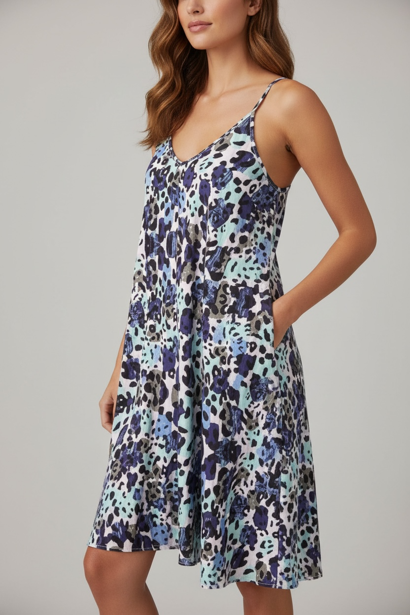 Purple & Blue Resonate Short Dress