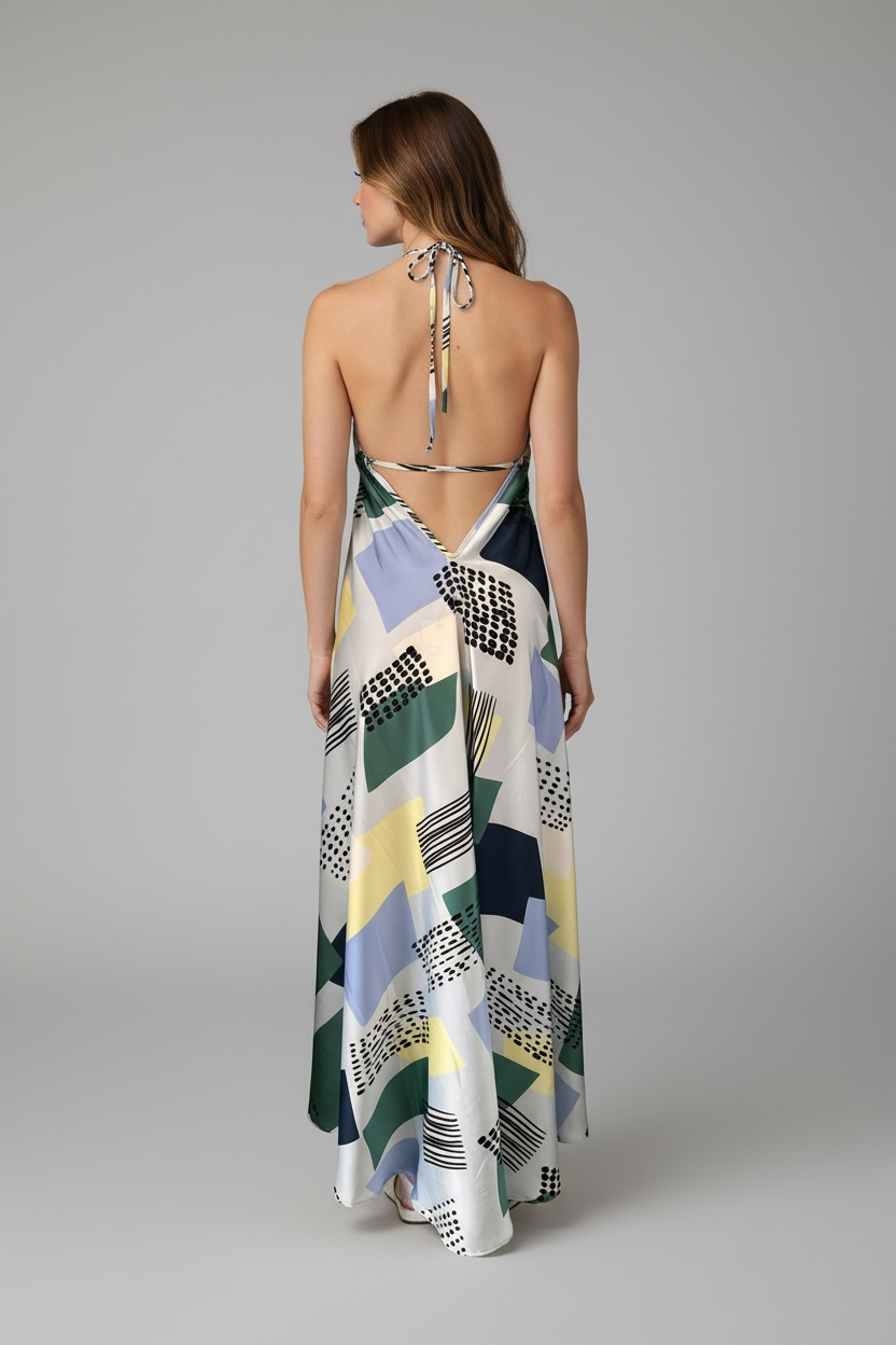 Resonate Long Satin Dress